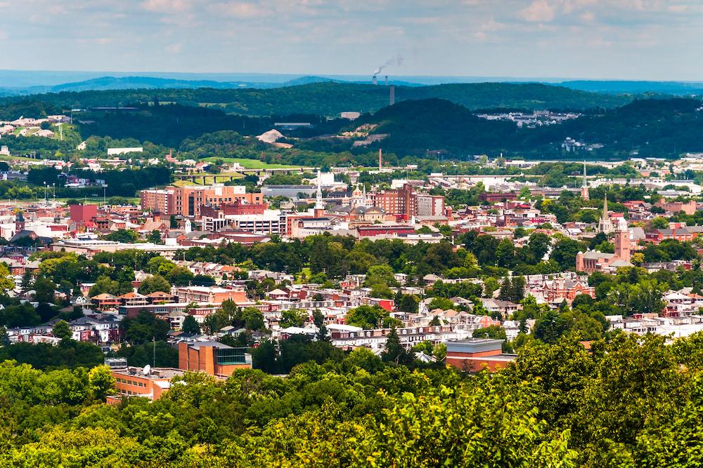 View of York, Pennsylvania, from Top of the World.